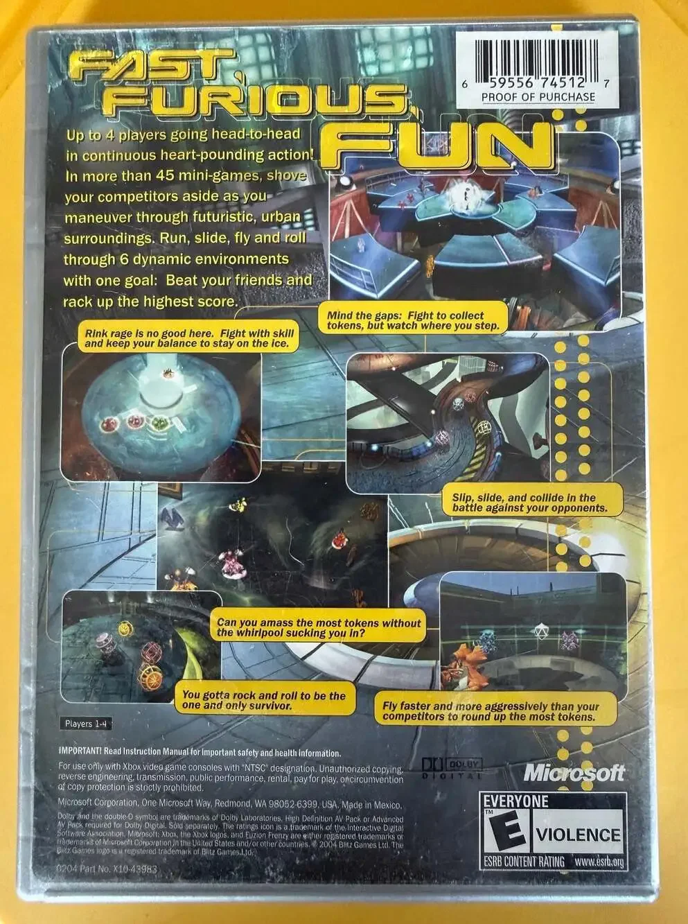 Fuzion Frenzy (Platinum Hits) Original Xbox Video Game CIB